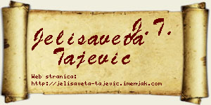 Jelisaveta Tajević vizit kartica
